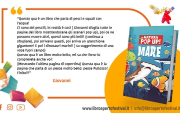 Il dolcissimo Giovanni condivide con noi di Libro Aperto le pagine del libro illustrato "Mare- Natura Pop up!" di David Hawcock