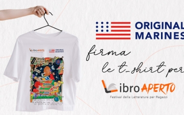 Original Marines firma le t-shirt per Libro Aperto Festival